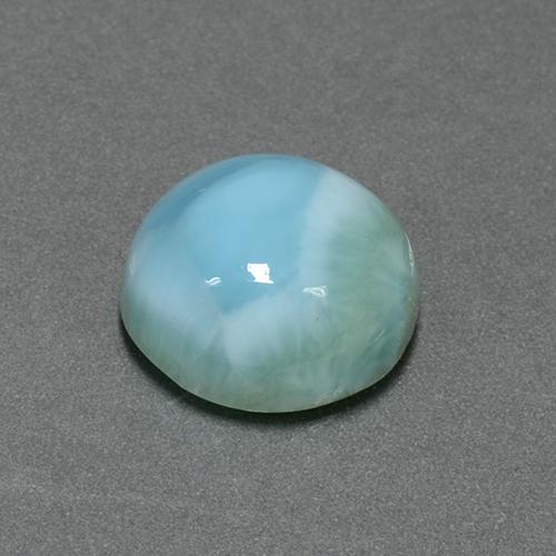 6.90캐럿 천연 라이트 블루 라리마, 라운드 컷, 11.96 mm, 불투명체