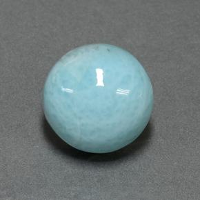 6.99캐럿 천연 그린 블루 라리마, 라운드 컷, 12.18 mm, 불투명체