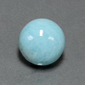 6.99캐럿 천연 그린 블루 라리마, 라운드 컷, 12.18 mm, 불투명체
