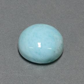6.99캐럿 천연 그린 블루 라리마, 라운드 컷, 12.18 mm, 불투명체