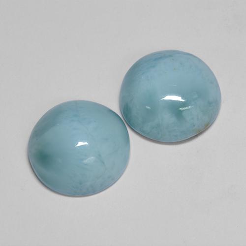 12.54캐럿 천연 스카이 블루 라리마 보석, 라운드 컷, 12.18 mm, 불투명체