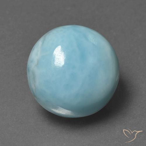 6.89ct 자연스러운 하늘색 라리마, 둥근, 불투명체