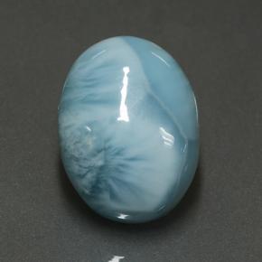 8.88캐럿 천연 블루 라리마, 타원형 컷, 15.8×12 mm, 불투명체