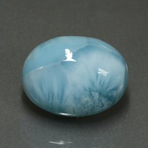 8.88캐럿 천연 블루 라리마, 타원형 컷, 15.8×12 mm, 불투명체
