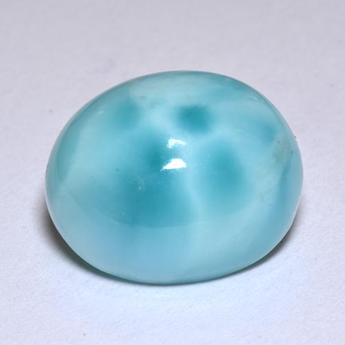 4.78캐럿 천연 블루 라리마, 타원형 컷, 12.1×10 mm, 불투명체