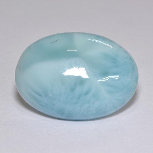 9.39캐럿 천연 블루 라리마, 타원형 컷, 18×13.1 mm, 불투명체