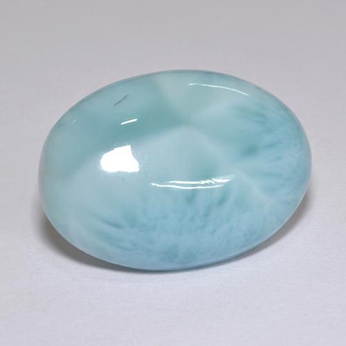 9.39캐럿 천연 블루 라리마, 타원형 컷, 18×13.1 mm, 불투명체