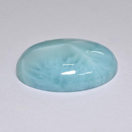 9.39캐럿 천연 블루 라리마, 타원형 컷, 18×13.1 mm, 불투명체