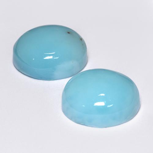7.23캐럿 천연 밝은 청록색 라리마 보석, 라운드 컷, 10.00 mm, 불투명체