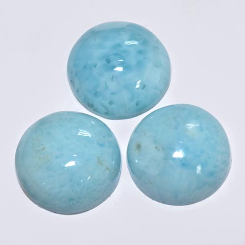 9.93캐럿 천연 블루 라리마 보석, 라운드 컷, 10.20 mm, 불투명체