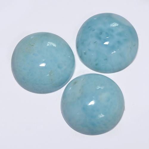 9.93캐럿 천연 블루 라리마 보석, 라운드 컷, 10.20 mm, 불투명체