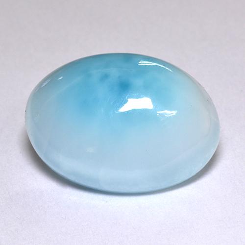 5.51캐럿 천연 블루 라리마, 타원형 컷, 14.2×10.3 mm, 투명한