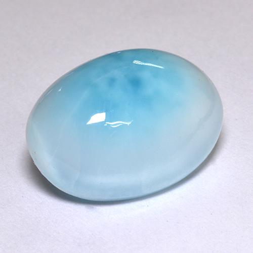 5.51캐럿 천연 블루 라리마, 타원형 컷, 14.2×10.3 mm, 투명한