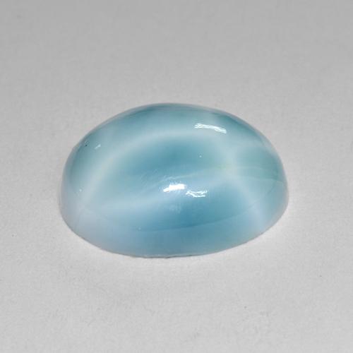 4.77캐럿 천연 블루 라리마, 타원형 컷, 12.2×10.1 mm, 불투명체