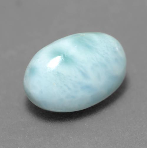 2.60캐럿 천연 밝은 녹색을 띤 파란색 라리마, 타원형 컷, 10.4×7 mm, 불투명체