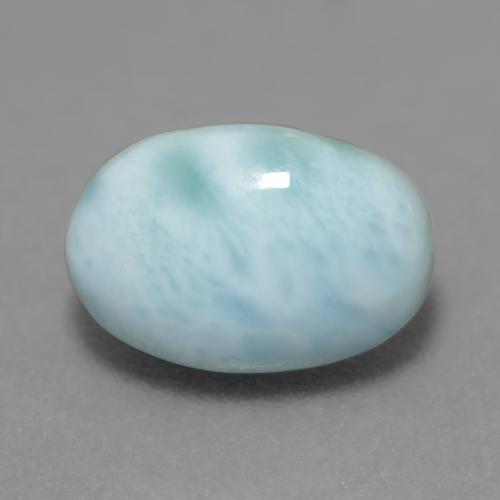 2.60캐럿 천연 밝은 녹색을 띤 파란색 라리마, 타원형 컷, 10.4×7 mm, 불투명체