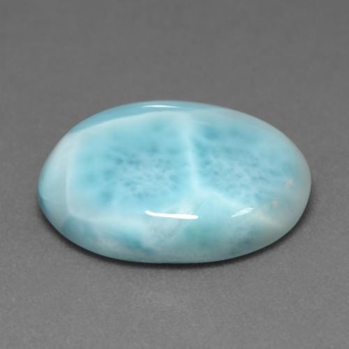 7.92캐럿 천연 라이트 블루 그린 라리마, 타원형 컷, 16×12.3 mm, 불투명체