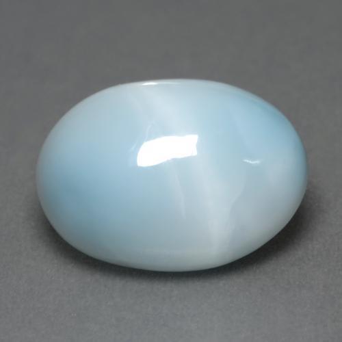 6.65캐럿 천연 라이트 블루 라리마, 타원형 컷, 14.1×10.1 mm, 투명한
