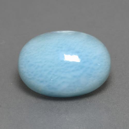 6.83캐럿 천연 미디엄 블루 라리마, 타원형 컷, 14.2×10.1 mm, 불투명체