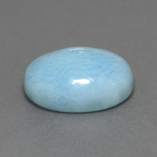 6.83캐럿 천연 미디엄 블루 라리마, 타원형 컷, 14.2×10.1 mm, 불투명체