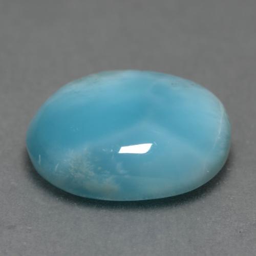 4.48캐럿 천연 미디엄 블루 라리마, 타원형 컷, 12×9.2 mm, 투명한