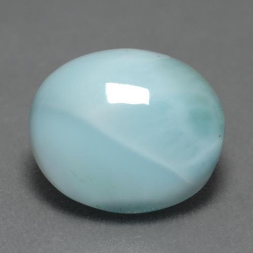 3.28캐럿 천연 라이트 블루 라리마, 타원형 컷, 11.4×9.7 mm, 불투명체