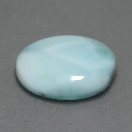 3.28캐럿 천연 라이트 블루 라리마, 타원형 컷, 11.4×9.7 mm, 불투명체
