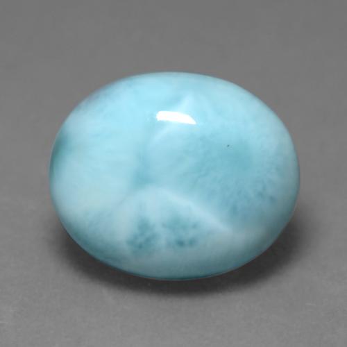 4.62캐럿 천연 라이트 블루 라리마, 타원형 컷, 12.1×10 mm, 불투명체