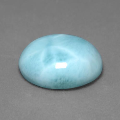 4.62캐럿 천연 라이트 블루 라리마, 타원형 컷, 12.1×10 mm, 불투명체