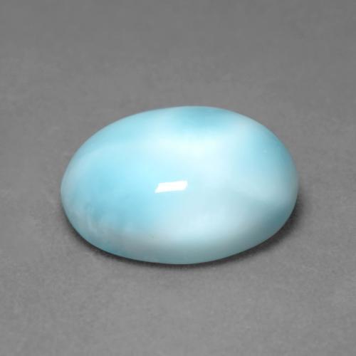 5.18캐럿 천연 라이트 블루 라리마, 타원형 컷, 11.9×10 mm, 불투명체