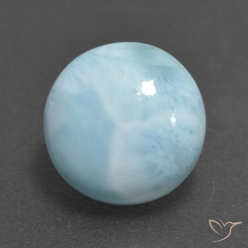 3.26ct 자연스러운 하늘색 라리마, 둥근, 불투명체