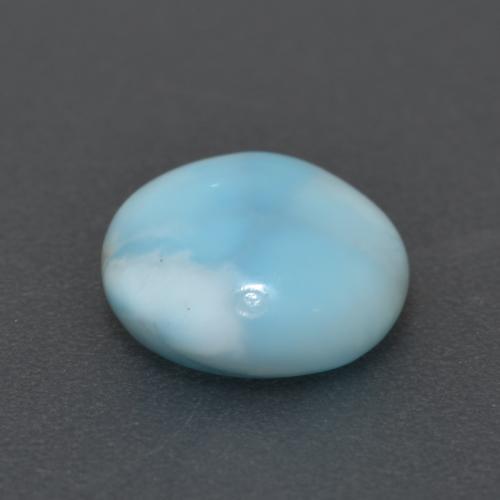 3.24캐럿 천연 라이트 블루 라리마, 라운드 컷, 9.74 mm, 불투명체
