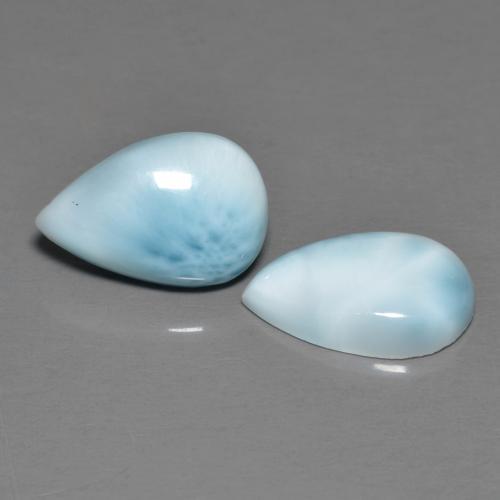 4.60캐럿 천연 밝은 하늘색 라리마 보석, 배 모양, 12×8 mm, 불투명체