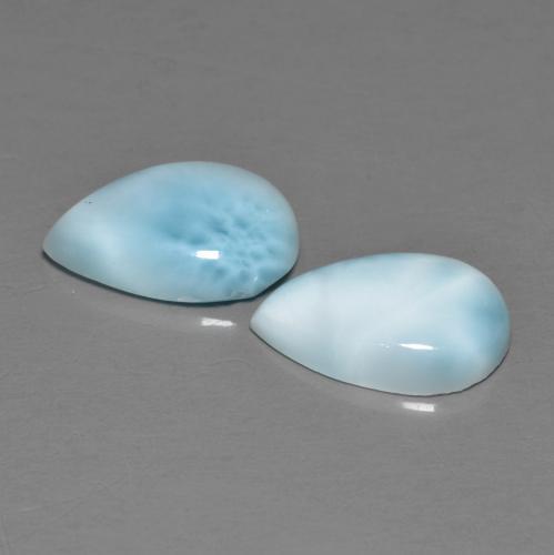 4.60캐럿 천연 밝은 하늘색 라리마 보석, 배 모양, 12×8 mm, 불투명체