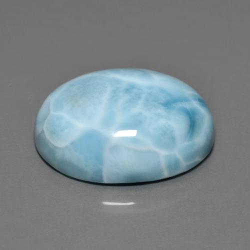 9.48캐럿 천연 아쿠아 블루 라리마, 타원형 컷, 15.9×12.2 mm, 불투명체