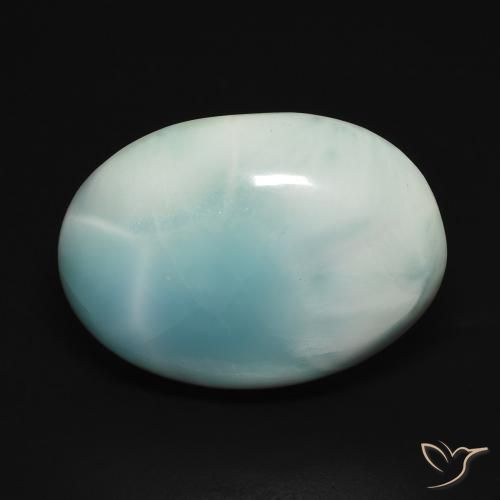 14.77ct 자연스러운 하늘색 라리마, 타원형, 불투명체
