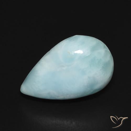 2.17ct 자연스러운 밝은 하늘색 라리마, 배 모양, 불투명체