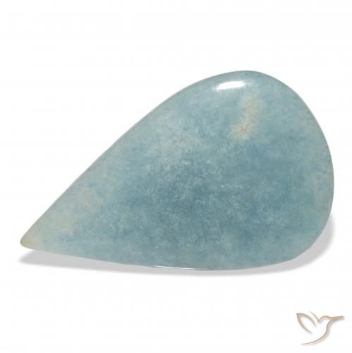 19.52ct 자연스러운 밝은 녹색을 띤 파란색 라줄라이트, 배 모양, 불투명체