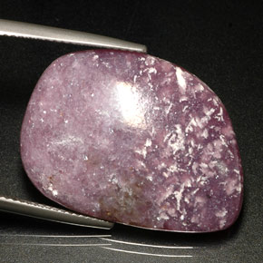 20.92캐럿 천연 바이올렛 레피돌라이트, 멋진 모양, 26.1×19.3 mm, 불투명체