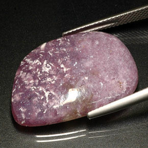 20.92캐럿 천연 바이올렛 레피돌라이트, 멋진 모양, 26.1×19.3 mm, 불투명체