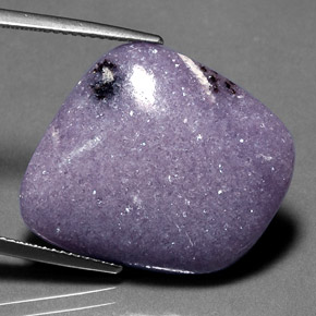 19.93캐럿 천연 바이올렛 레피돌라이트, 멋진 모양, 25.8×21 mm, 불투명체
