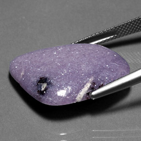 19.93캐럿 천연 바이올렛 레피돌라이트, 멋진 모양, 25.8×21 mm, 불투명체