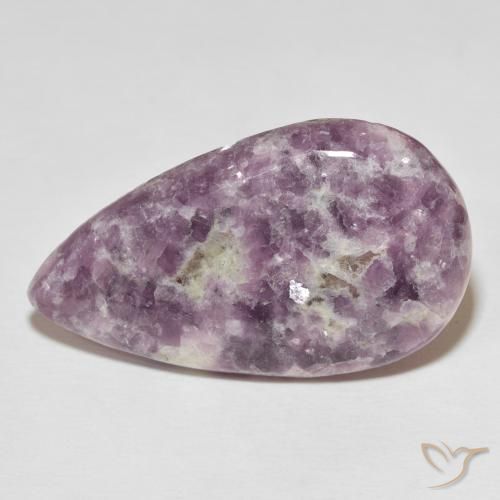 40.86ct 자연스러운 다색 레피돌라이트, 배 모양, 불투명체