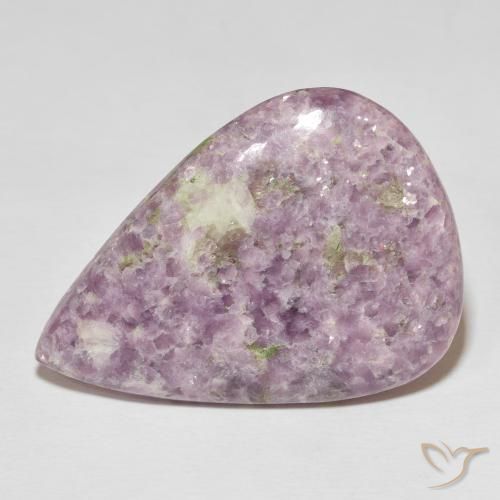 40.40ct 자연스러운 다색 레피돌라이트, 배 모양, 불투명체