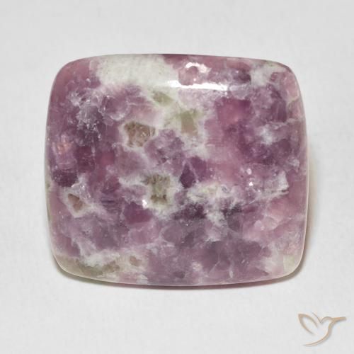 24.29캐럿 천연 다색 레피돌라이트, 쿠션 컷, 불투명체