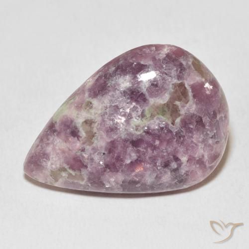 20.96ct 자연스러운 다색 레피돌라이트, 배 모양, 불투명체