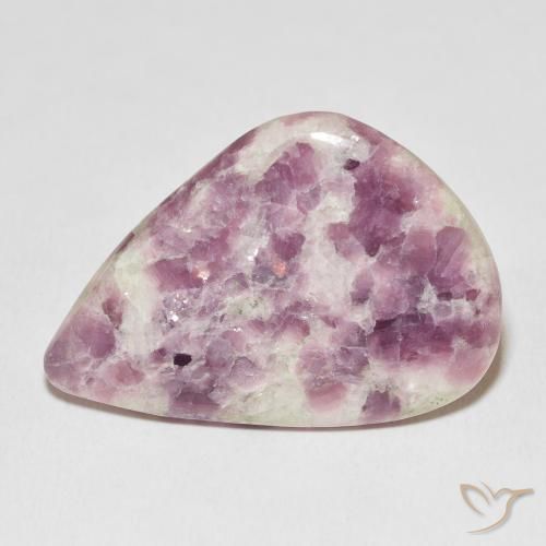 26.22ct 자연스러운 다색 레피돌라이트, 배 모양, 불투명체