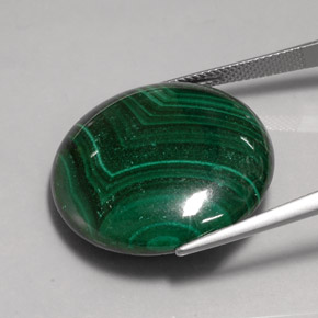 41.41캐럿 천연 여러 가지 빛깔의 녹색 말라카이트, 라운드 컷, 25.24 mm, 불투명체