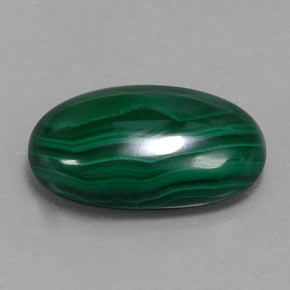 13.10캐럿 천연 여러 가지 빛깔의 녹색 말라카이트, 타원형 컷, 17.8×11.3 mm, 불투명체
