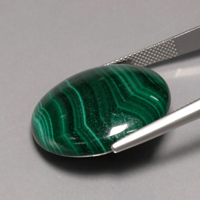 42.90캐럿 천연 여러 가지 빛깔의 녹색 말라카이트, 라운드 컷, 24.90 mm, 불투명체